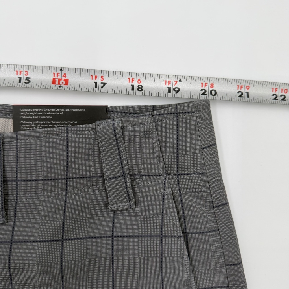 Callaway Mens Opti-Dri Golf Pants Grey Windowpane Plaid Stretch W40 L30 CGBF90N1 - Picture 5 of 9
